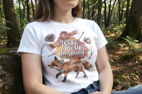 Sublimation Lazy Fox Cozy Hygge Watercolor Quote Sublimation artnoy 