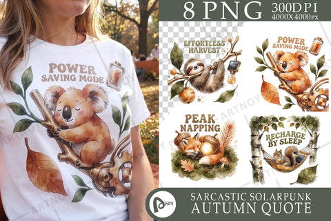 Sublimation Lazy Solarpunk Autumn Sloth Moods Quote Sublimation artnoy 
