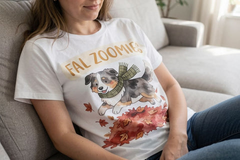 Sublimation Leaf Pile Zoomies & Cozy Chaos Sublimation artnoy 