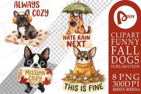 Sublimation Leaf Pile Zoomies & Cozy Chaos Sublimation artnoy 