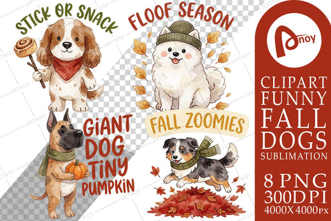 Sublimation Leaf Pile Zoomies & Cozy Chaos Sublimation artnoy 