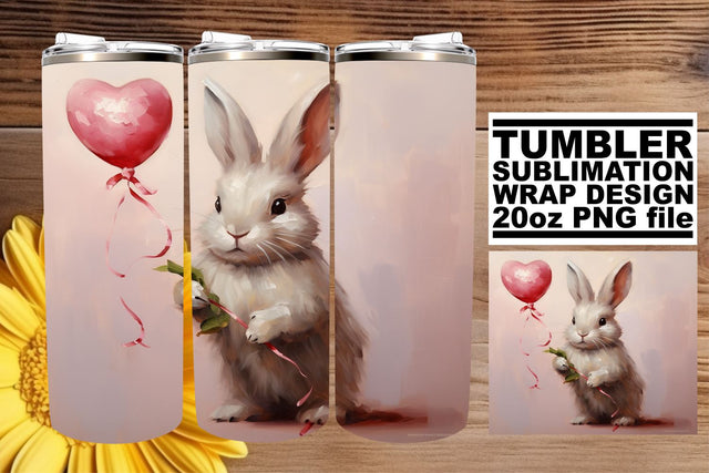 Sublimation Love and Heart Balloon Tumbler Art Sublimation afrosvg 