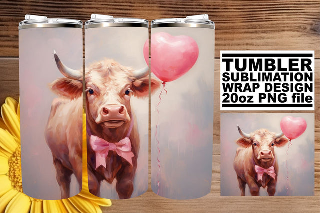 Sublimation Love Animals Tumbler Wrap - Heart Balloon Sublimation afrosvg 