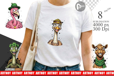 Sublimation Lucky St Paddys Animal Art Sublimation artnoy 
