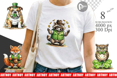 Sublimation Lucky St Patricks Animal Sublimation artnoy 