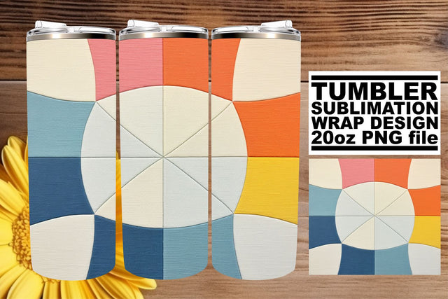 Sublimation Magic: 3D Abstract Pattern Tumbler Art Sublimation afrosvg 