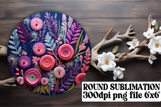 Sublimation Magic with 3D Flowers - Sublimation, Keychain, Car Coaster Sublimation afrosvg 