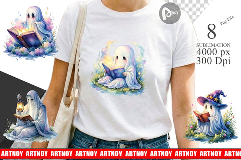 Sublimation Magical Spellbook Ghost Sublimation artnoy 