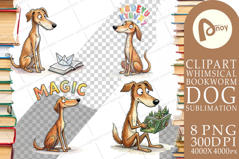 Sublimation Magical Storytime Dog Watercolor Sublimation artnoy 