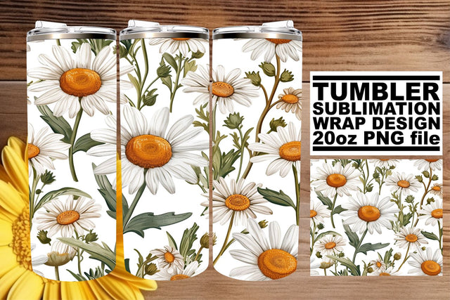 Sublimation Marvel: Flower Pattern Tumbler 20oz Sublimation afrosvg 