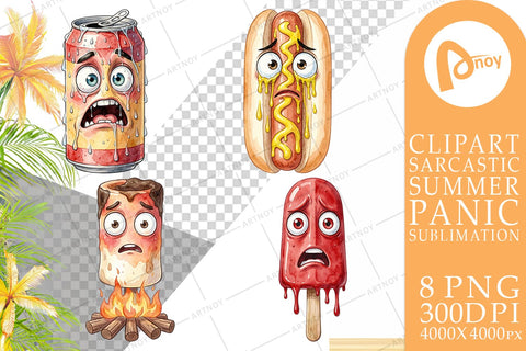 Sublimation Melting Sweet Snack Watercolor Sublimation artnoy 