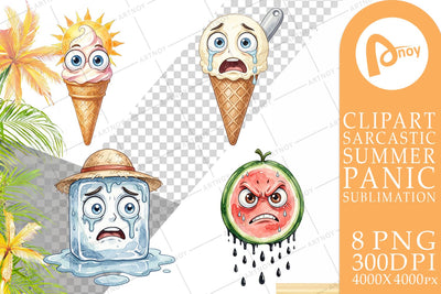 Sublimation Melting Sweet Snack Watercolor Sublimation artnoy 