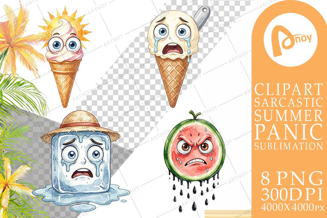 Sublimation Melting Sweet Snack Watercolor Sublimation artnoy 