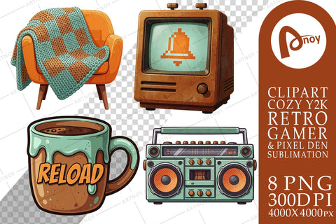 Sublimation Mint & Tangerine Cyber-Cabin Gamer Sublimation artnoy 
