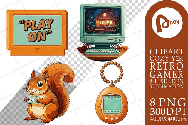 Sublimation Mint & Tangerine Cyber-Cabin Gamer Sublimation artnoy 