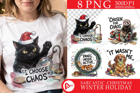 Sublimation Mischievous Pet Christmas Chaos Quotes Sublimation artnoy 