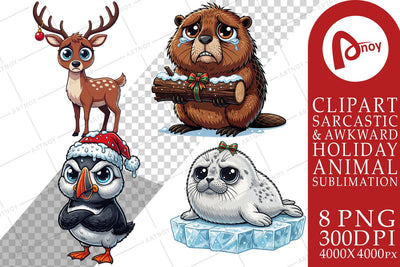 Sublimation Miserable Freezing Winter Animals Sublimation artnoy 