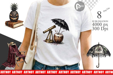 Sublimation Moody Dark Academia Beach Read Sublimation artnoy 