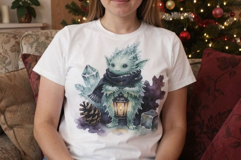 Sublimation Moody Gothic Whimsy Christmas Sprite Sublimation artnoy 