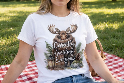 Sublimation Moody Moose Cozy Hygge Watercolor Quote Sublimation artnoy 
