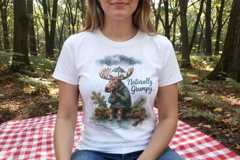 Sublimation Moody Moose Cozy Hygge Watercolor Quote Sublimation artnoy 