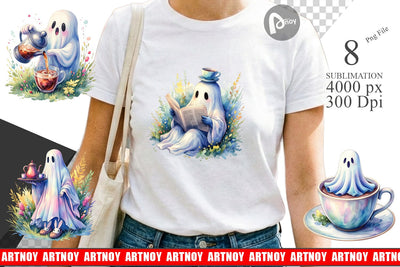 Sublimation Morning Routine Coffee Ghost Sublimation artnoy 