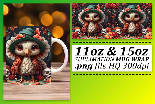 Sublimation Mug Wrap Turkey for 11oz/15oz Sublimation afrosvg 