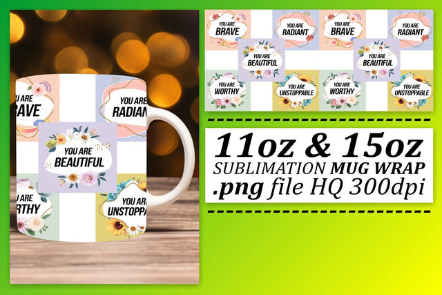 Sublimation mug wraps, crisp designs for any occasion! , Quote Sublimation afrosvg 