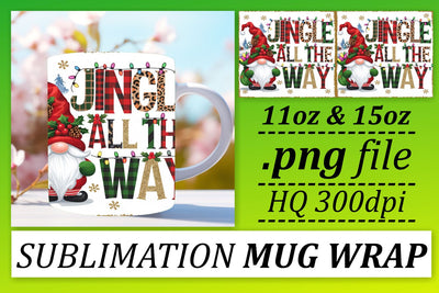 Sublimation mug wraps, enhance your drinkware collection! , Gnomes Sublimation afrosvg 