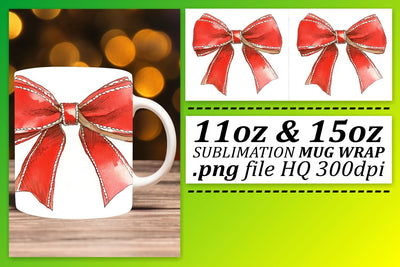 Sublimation mug wraps, great for personal projects! , Bow Sublimation afrosvg 