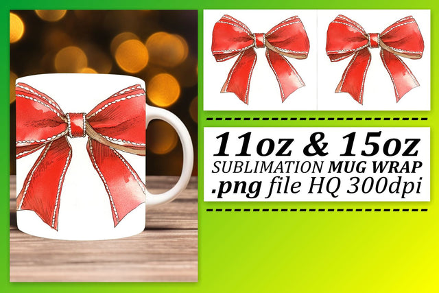 Sublimation mug wraps, great for personal projects! , Bow Sublimation afrosvg 