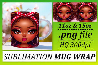 Sublimation mug wraps, great for personal projects! , Love Girl Sublimation afrosvg 