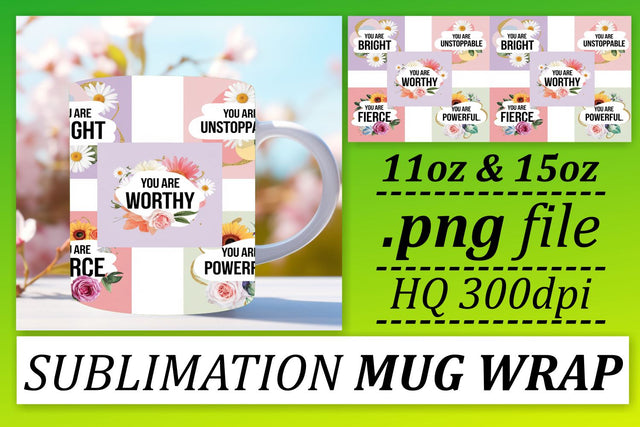 Sublimation mug wraps, great for personal projects! , Quote Sublimation afrosvg 