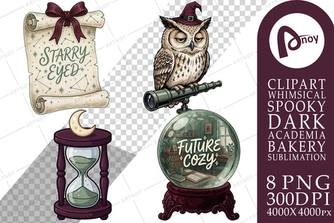 Sublimation Mystical Midnight Cozy Study Art Sublimation artnoy 