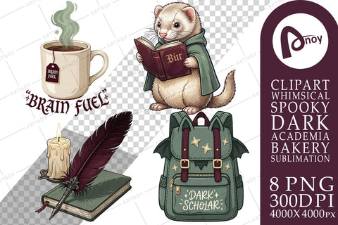 Sublimation Mystical Midnight Cozy Study Art Sublimation artnoy 