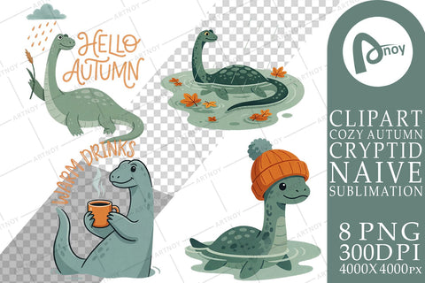 Sublimation Nessie Cozy Autumn Pond Life Sublimation artnoy 