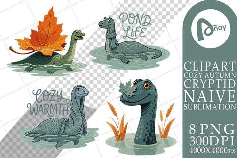 Sublimation Nessie Cozy Autumn Pond Life Sublimation artnoy 
