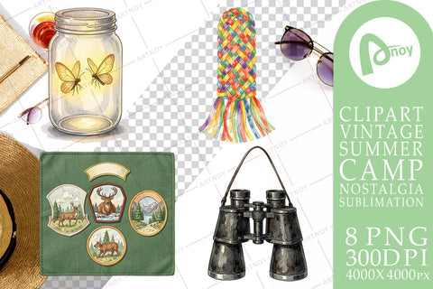 Sublimation Nostalgic Camp Souvenir Watercolor Sublimation artnoy 