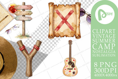 Sublimation Nostalgic Camp Souvenir Watercolor Sublimation artnoy 