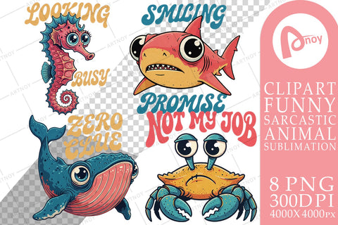 Sublimation Office Grump Big-Eye Ocean Friends Sublimation artnoy 