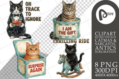 Sublimation Old School Toyshop Cat Antics Sublimation artnoy 