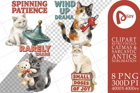 Sublimation Old School Toyshop Cat Antics Sublimation artnoy 