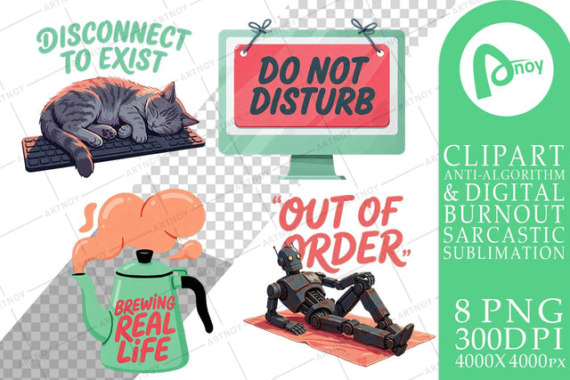 Sublimation Out-of-Office Disconnected Robots Sublimation artnoy 