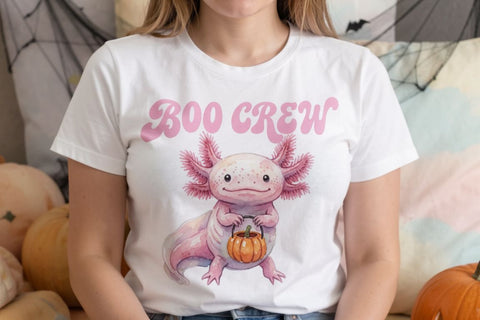Sublimation Pastel Goth Axolotl Pumpkin Parade Sublimation artnoy 