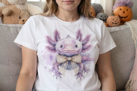 Sublimation Pastel Goth Axolotl Spooky Tea Party Sublimation artnoy 