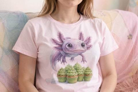 Sublimation Pastel Goth Axolotl Spooky Tea Party Sublimation artnoy 