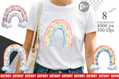 Sublimation Pastel Nursery Rainbow Sublimation artnoy 