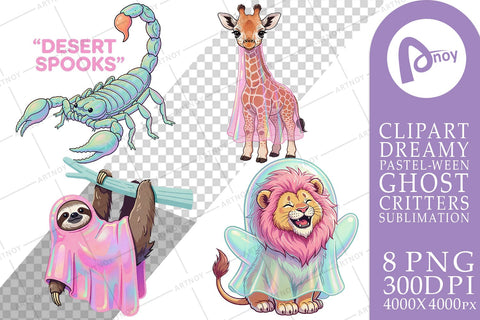 Sublimation Pastel Spooky Safari Desert Pals Sublimation artnoy 