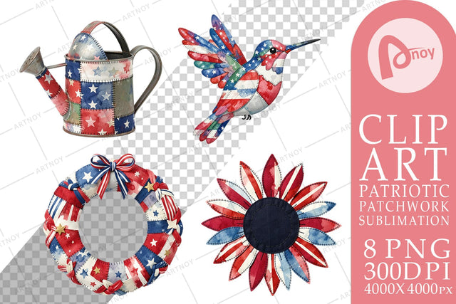 Sublimation Patriotic Bloom Fabric Watercolor Sublimation artnoy 