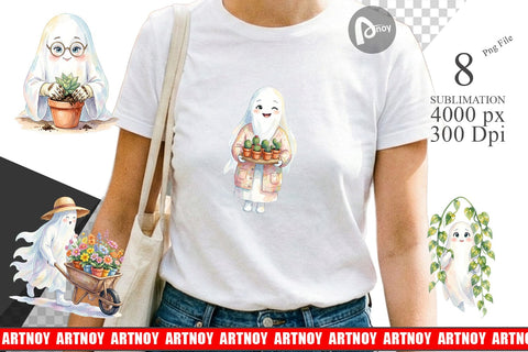 Sublimation Plant Mom Ghost Sublimation artnoy 